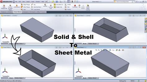 converting to sheet metal in solidworks|solid sheet metal.